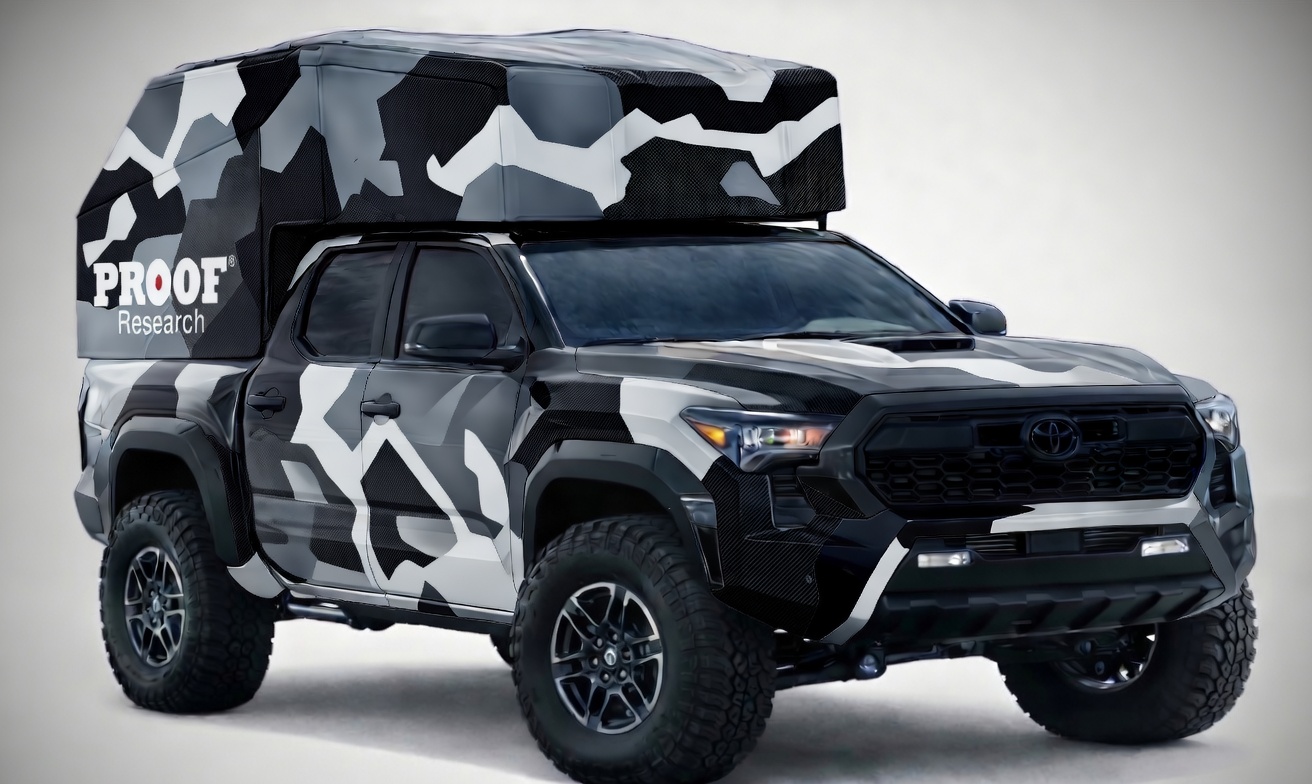 TacoHut in camo wrap with Proof Research branding